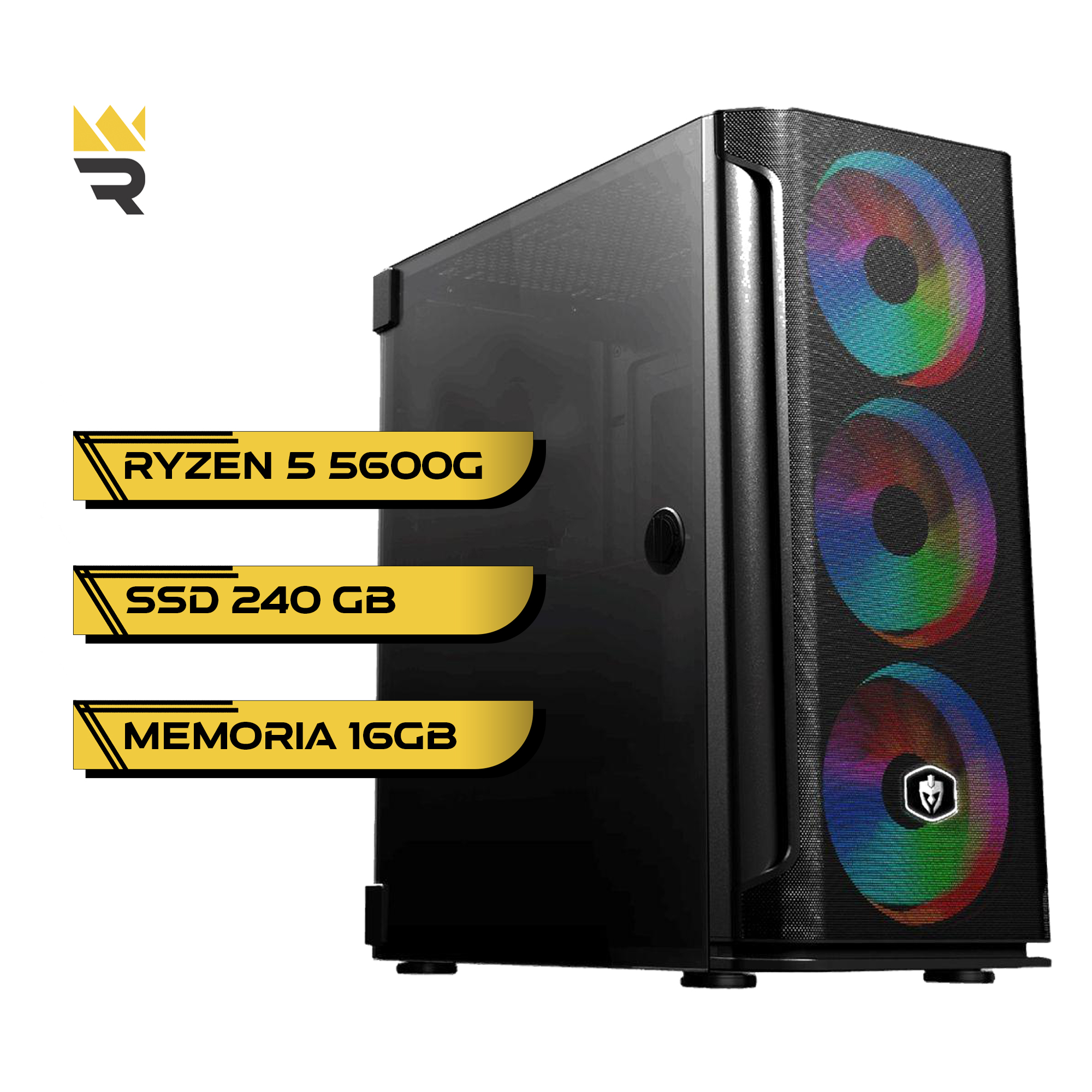 COMPUTADOR GAMER RYZEN 5 5600G, PLACA MAE A520, MEMORIA RAM 16 GB